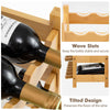 Freestanding Countertop Wine Bottle Organizer 18 Bottles Wine Rack-Natural
