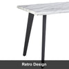 White Dining Table Dining Room Kitchen Garden Table Metal Straight Legs Morden