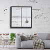Black Industrial Style Black Metal Window Style Metal Frame Wall Mirror Decor