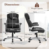 Executive Office Chair PU Leather Computer Desk Chair w/ Rocking Function Black