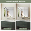 Triple Door Bathroom Mirror Cabinet Cupboard Stainless Steel Wall Mounted 700mm