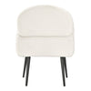 Tub Chair Modern Accent Chair Curved Back Teddy Upholstered Armchair metal Legs