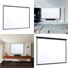 Pull Down Manual Projector Screen Ceiling Wall Mount 4:3/ 16:9 Home Office Movie