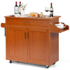 Kitchen Island Cart Rolling Storage Trolley Cart Kitchen Serving Utility Trolley