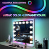 RGB Light Hollywood Makeup Mirror with 14 Dimmable Bulbs 50x40cm Large Bedroom