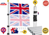Thanaddo 20 FT Sectional Flag Pole Kit Extra Thick Aluminum Flagpole with 2 Flag