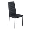 Set of 4/6 Diamond Dining Chairs Metal Legs High Back Seat Dining Room Furniture