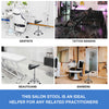 Saddle Rolling Salon Stool Hydraulic Lift Swivel Barber Tattoo Chair White Black