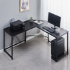 Computer Desk Office Study Workstation Metal Legs Home Corner Table Stand MDF