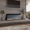 3D Panoramic 40" Modern Wall Electric Fire 3 Side Wall-Inset Fireplace LED Flame
