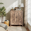 Freestanding Wooden Shoe Rack with Adjustable Shelves-Old Oak