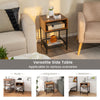 Industrial Nightstand 3-tier Bedside Table End Table w/ Drawer & Open Shelf