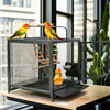 Parrot Travel Cage Parrot Transport Carrying Cage African Grey Cockatoo Carrier