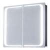 LED Mirrored Cabinet Bluetooth Mirror Box Bath Storage Shelf with Shaver Socket