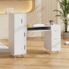 Manicure Storage Table Makeup Station Nail Desk Workstation Shelves Equipment