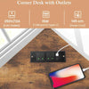 Corner Desk Triangle Laptop Workstation with USB Ports for Home Office