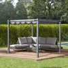 3 x 3(m) Aluminium Pergola with Retractable Roof, Outdoor Garden Gazebo Canopy