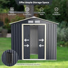 9x8FT Garden Shed Metal Weatherproof Lockable Tool Storage Shed w/Extension Kit