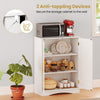 Kitchen Storage Organizer Bathroom Floor Storage Cabinet-White