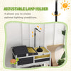 Wooden Tortoise House w/ Adjustable Lamp Holder, Removable Main House - Grey