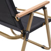 Black Folding Camping Chair Steel Frame Lightweight Portable Outdoor Picnic BBQ