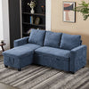 Convertible Sofa Bed 3-in-1 Pull out Sofabed Living Guest Room Sleeper Settee