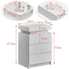 RGB LED Bedside Table Cabinet 3 Drawers Nightstand Bedroom Furniture Storage UK