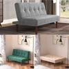 Nordic Fabric Sofa Bed Click-Clack Recliner Sleeper Chairs Settee 2 Seater Couch