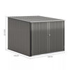 Outdoor Garden Storage Shed Bike Metal Pent Tool Shed House Can Put 2-4 Bicycles