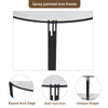 Marble Half Moon Round Hallway Entrance Console Table Furniture Unit Table White