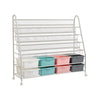 Mobile Children Kids Book Rack Shelf Sling Storage Baskets Organizer Bookcase UK