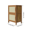 Wooden Bedroom Bedside Cabinet Furniture 2 Shelves Storage Nightstand Side Table