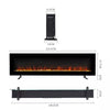 LED Fireplace Media Wall Fire Wall Mounted / Standing Electric Heater 40-100in