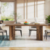 Farmhouse Dining Table for 4 to 6 People, 63-inch Rectangle Wooden Kitchen Table