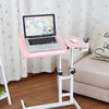 Movable Bedside Laptop Table Sofa Bed Side End Desk Cooling Fan & Pen Holder