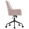 Pink Velvet Swivel Office Chair Lounge Accent Tub Armchair High Back Padded Seat