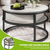 Round Lift Top Coffee Table with Hidden Storage, for Living Room, Modern Design