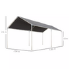 Large Carport Shelter Outdoor Garage Canopy Tent Heavy Duty Metal Frame Cover