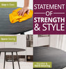 Dining Table, Black Wooden Effect Round Table in Metal Legs, Small Kitchen Table
