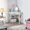Computer Desk Corner Workstation L Shaped Drawer Shelves Small Home Office White