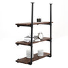Wood Industrial Floating Shelves Pipe Shelf Storage Rustic Vintage Shelving Kit
