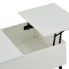 Wooden Lift Up Top Coffee Table With Storage Shelf Living Room Home Office White