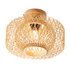 Rattan Chandeliers Ceiling Light Boho Lamp Wooden Lampshade Living Room Bedroom