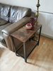 Industrial Side Table Vintage Sofa End Rustic Metal Coffee Small Console Unit
