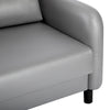 Ergonomics 2 Seater Sofa Modern High Back Fabric Couch With Wood Legs 2 Pockets