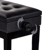 Piano Stool Dressing Stool Height Adjustable with Storage & Soft Padded Seat UK
