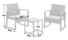 Cento 2 Seater Rattan Effect Garden Bistro Set