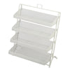 4-Layer Retail Shelve Shop Display Rack Metal Storage Stand Goods Showcase White
