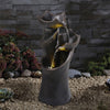 Solar Water Feature Fountain for the Outdoor Garden Water Fountain w/LED Light