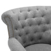 Chesterfield Wing Back Chair Tufted Fabric Button Fireside Armchair Lounge Sofa
